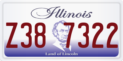 IL license plate Z387322