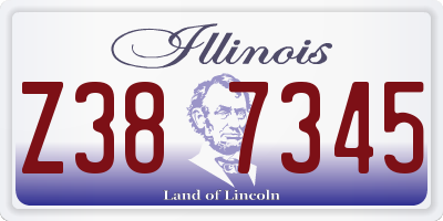 IL license plate Z387345
