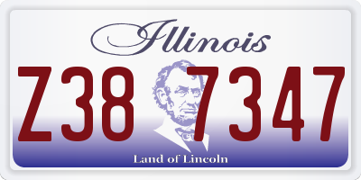 IL license plate Z387347