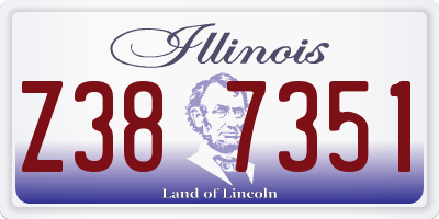 IL license plate Z387351