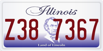 IL license plate Z387367