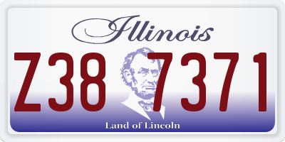 IL license plate Z387371