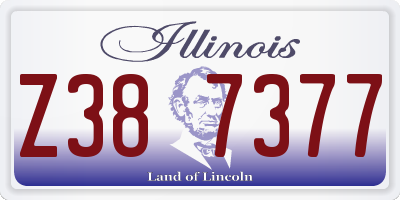 IL license plate Z387377