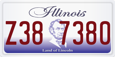 IL license plate Z387380