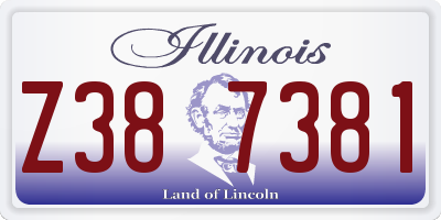 IL license plate Z387381