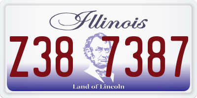 IL license plate Z387387