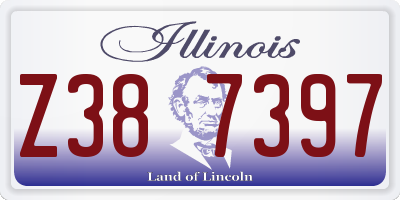 IL license plate Z387397