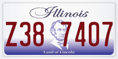 IL license plate Z387407
