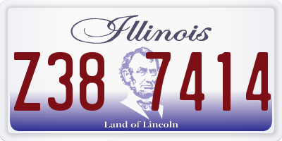 IL license plate Z387414