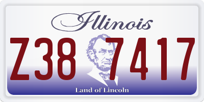 IL license plate Z387417