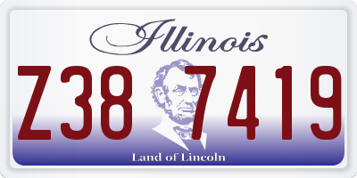 IL license plate Z387419
