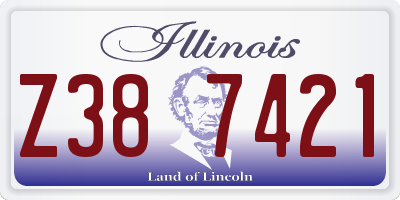 IL license plate Z387421