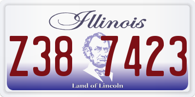IL license plate Z387423