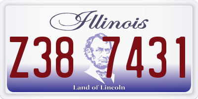 IL license plate Z387431