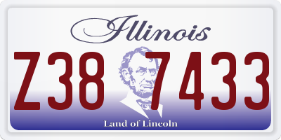 IL license plate Z387433