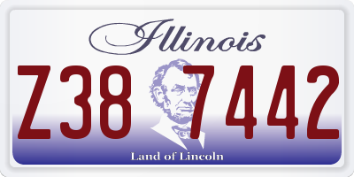 IL license plate Z387442