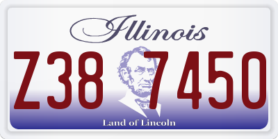 IL license plate Z387450