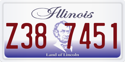 IL license plate Z387451