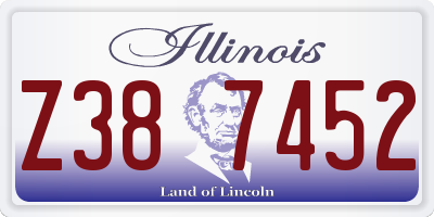 IL license plate Z387452
