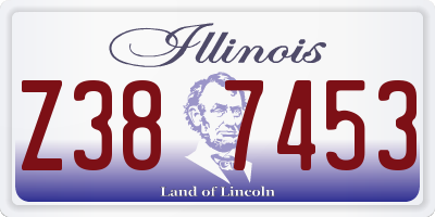 IL license plate Z387453