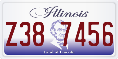 IL license plate Z387456
