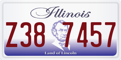 IL license plate Z387457