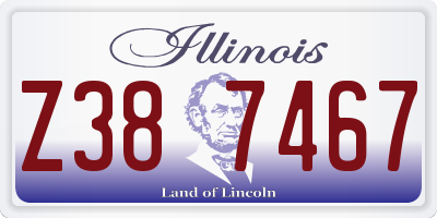 IL license plate Z387467