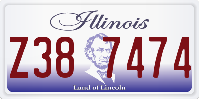 IL license plate Z387474