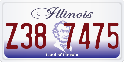 IL license plate Z387475