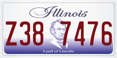 IL license plate Z387476