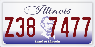 IL license plate Z387477