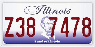 IL license plate Z387478