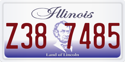 IL license plate Z387485