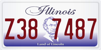 IL license plate Z387487