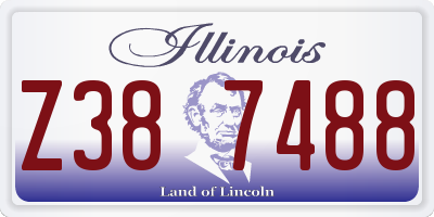 IL license plate Z387488