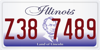 IL license plate Z387489