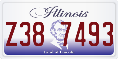 IL license plate Z387493