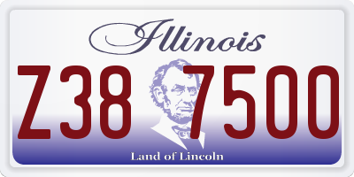 IL license plate Z387500