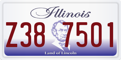 IL license plate Z387501