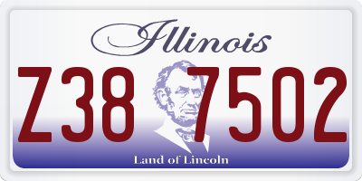 IL license plate Z387502