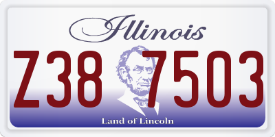 IL license plate Z387503