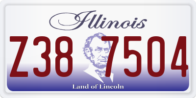IL license plate Z387504