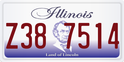 IL license plate Z387514