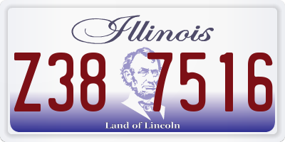 IL license plate Z387516