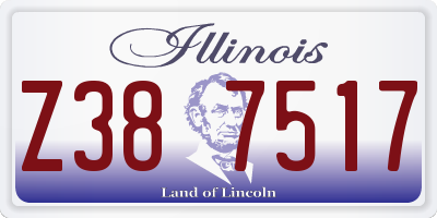 IL license plate Z387517