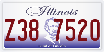 IL license plate Z387520