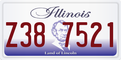 IL license plate Z387521