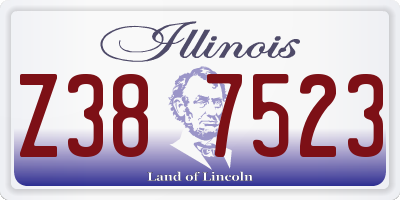 IL license plate Z387523