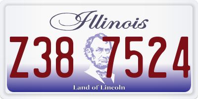 IL license plate Z387524