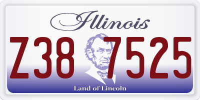 IL license plate Z387525